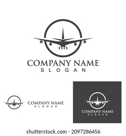 Aeroplane logo icon vector illustration template design