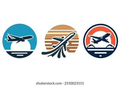 estilo do logotipo do avião com fundo branco