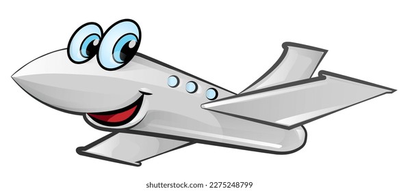 Aeroplane mascot Cartoon isolated on white background