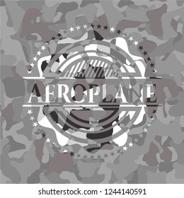 Aeroplane on grey camo pattern