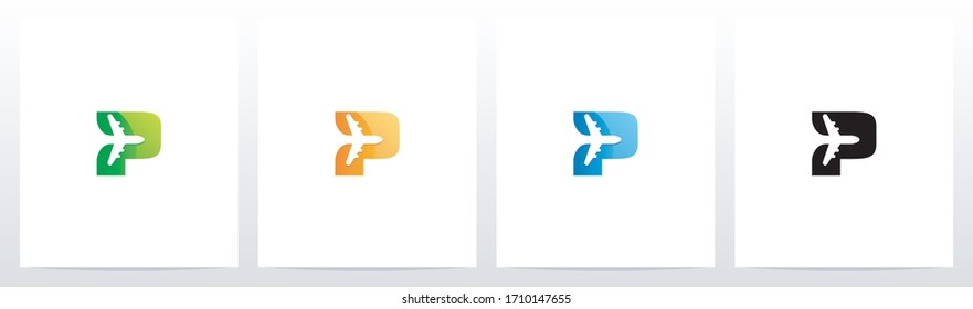 Aeroplane On Letter Logo Design P