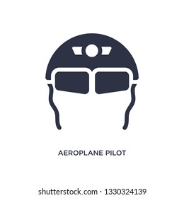 aeroplane pilot glasses icon. Simple element illustration from airport terminal concept. aeroplane pilot glasses editable symbol design on white background. Can be use for web and mobile.