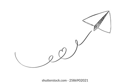 aeroplane plane airplane aircraft wing paper fly love heart object icon black color drawing flight journey transportation business aviation love airline vacation jet aerodome celebration festival line