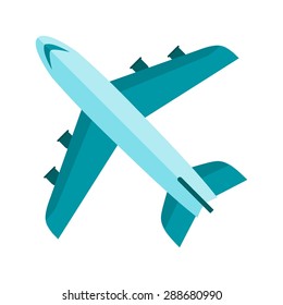 Aeroplane, plane, flight icon vectgor image. Can also be used for transport, transportation and travel. Suitable for mobile apps, web apps and print media. 