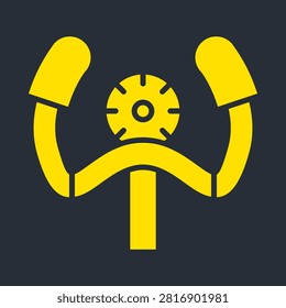 Aeroplane Steering trendy vector illustration in flat style beautiful dark background.eps