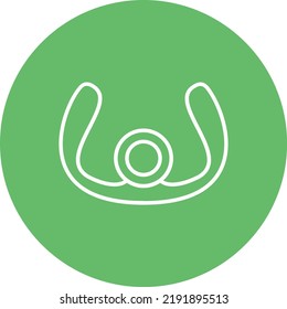 Aeroplane Steering Wheel line circle icon vector image. Can also be used for web apps, mobile apps and print media.