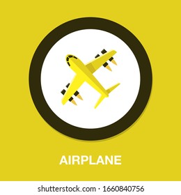 símbolo de avión aislado, avión vectorial, icono de viaje - ilustración de vuelo de aerolínea