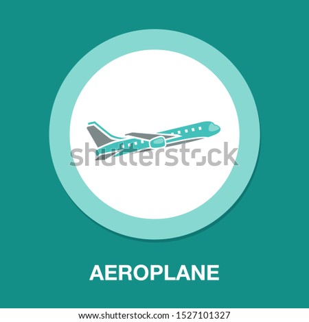 aeroplane symbol isolated, vector airplane, travel icon - airline flight illustration