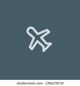 Aeroplane vector icon. Aeroplane concept stroke symbol design. Thin graphic elements vector illustration, outline pattern for your web site design, logo, UI. EPS 10.