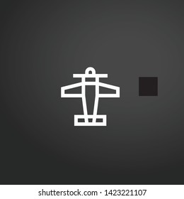 Aeroplane vector icon. Aeroplane concept stroke symbol design. Thin graphic elements vector illustration, outline pattern for your web site design, logo, UI. EPS 10.