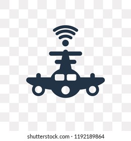 Aeroplane vector icon isolated on transparent background, Aeroplane transparency concept can be used web and mobile