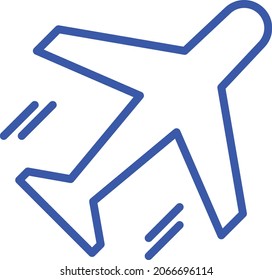 Aeroplane Vector Icon That Can Easily Modified Or Edit

