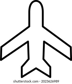 Aeroplane Vector Line Icon Design

