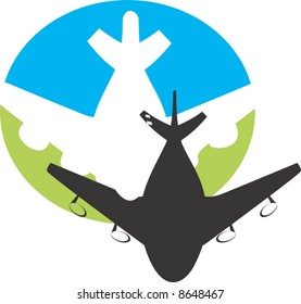  aeroplane and white enlarged shape	