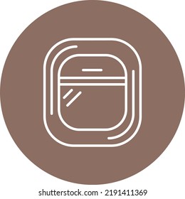 Aeroplane Window line circle icon vector image. Can also be used for web apps, mobile apps and print media.