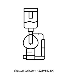 aeropress coffee equipment line icon vector. aeropress coffee equipment sign. isolated contour symbol black illustration