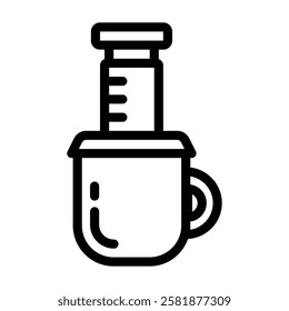 Aeropress Icon for Cafe Coffee Restaurant