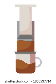 aeropress on a white background vector illustration design