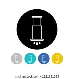 aeropress vector icon