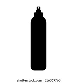 Aerosol - black vector icon