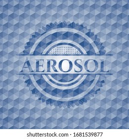 Aerosol-blaues Polygonal-Emblem. Vektorillustration Illustration. Detaillierte Angaben.