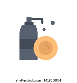 Aerosol, Bottle, Cleaning, Spray  Flat Color Icon. Vector icon banner Template