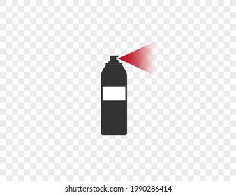 Aerosol, bottle, spray icon. Vector illustration. Flat design.