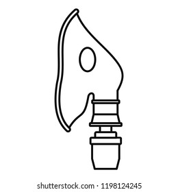 Aerosol breathing lung machine treatment icon. Outline illustration of aerosol breathing lung machine treatment vector icon for web design isolated on white background