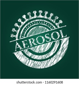 Aerosol chalkboard emblem