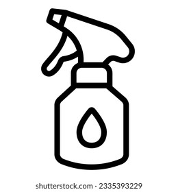 Aerosol with detergent line icon, car washing concept, Cleaning products sign on white background, Cleaner spray bottle icon in outline style for mobile and web design. Vector graphics