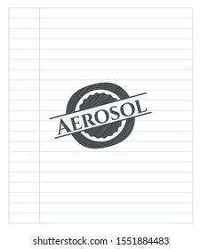 Aerosol draw with pencil effect. Vector Illustration. Detailed.