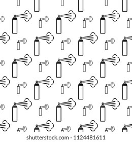 Aerosol Fluid Spray Cloud Icon Seamless Pattern Vector Art Illustration