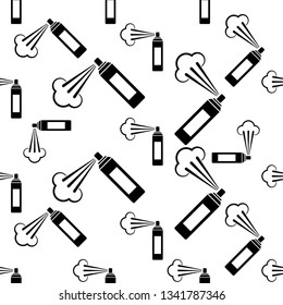 Aerosol Fluid Spray Cloud Icon Seamless Pattern Vector Art Illustration