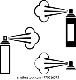 Aerosol Fluid Spray Cloud Icon Vector Art Illustration