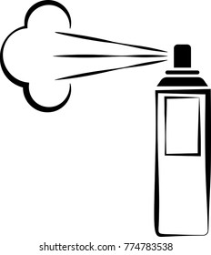 Aerosol Fluid Spray Cloud Icon Vector Art Illustration
