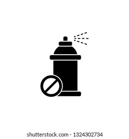 Aerosol, forbidden icon. Element of ecology isolated icon. Premium quality graphic design icon. Signs and symbols collection icon for websites, web design