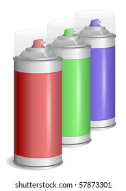 Aerosol graffiti paint spray. Vector Illustration. EPS10
