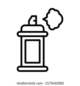 Aerosol Icon. Line Art Style Design Isolated On White Background