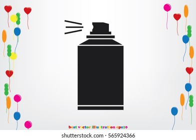 Aerosol icon vector illustration.