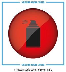 Aerosol icon vector illustration eps10. Isolated badge for website or app - stock infographics