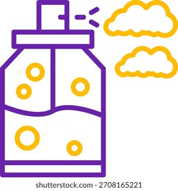 Aerosol Line Zwei Farben Vektor Icon Design