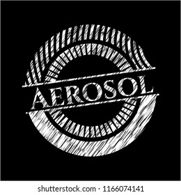 Aerosol on chalkboard