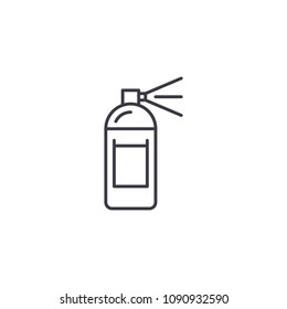 Aerosol paint linear icon concept. Aerosol paint line vector sign, symbol, illustration.