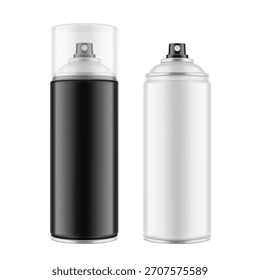 El aerosol puede ser una maqueta. Ilustración vectorial aislada sobre fondo blanco. Fácil de usar para la presentación de su producto, idea, diseño. EPS10.