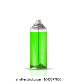 Aerosol spray can. Vector illustration on white background