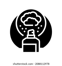 aerosol spray glyph icon vector. aerosol spray sign. isolated contour symbol black illustration