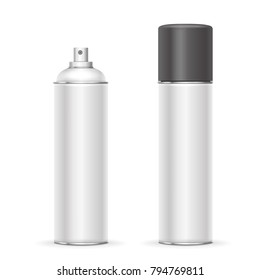 Aerosol spray metal bottle can. Deodorant or paint template