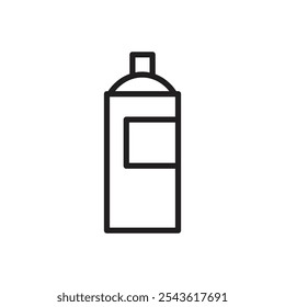 Aerosol spray paint can icon Flat line illustration