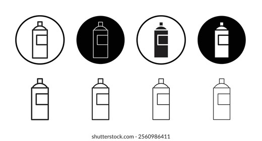 Aerosol spray paint can icon Flat line illustration