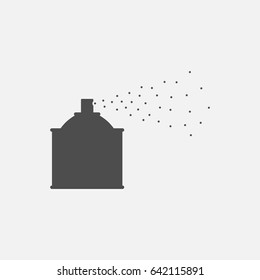 Aerosol spray paint simple icon. Monochrome illustration.